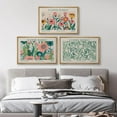 thumbnail image 3 of IDEA4WALL Framed Canvas Print Wall Art Set of 3 Multicolor Flower Market Vintage Art Spring Floral Wall Decor Botanical Pattern Retro Prints Nature Wildflowers Minimal Artwork - 16"x24"x3 Natural, 3 of 5
