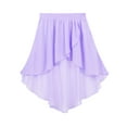 thumbnail image 4 of Aislor Kids Big Girls High Low Chiffon Dance Skirt for Lyrical Ballet Latin Jazz Stage Performance 6-16 Lavender 8, 4 of 7