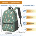 thumbnail image 3 of Chihuahua and Dog Paw Print Green 17" School Backpacks for Teens,Waterproof Oxford Fabric,S-Shape Padded Straps for School,Travel,Hiking,Camping, 3 of 6