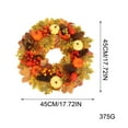 thumbnail image 3 of Guirnalda de Peonía Ganfancp 2024 Decoración Hoja de Arce Calabaza Colgante 1X Corona, 3 of 6