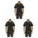 thumbnail image 2 of Minnieouse Camisa de playa hawaiana Casual abotonada suelta manga corta clásica hoja tropical ropa camiseta diaria vacaciones negro Type1 NO1, 2 of 6