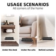 thumbnail image 3 of 2Pack 2-in-1 Vent Deflectors & Floor Vent Covers, Adjustable Floor Register 4x10, Air Vent Deflector for Home Floor, Office, Ceiling, Tool-Free Install, Black,, 3 of 7