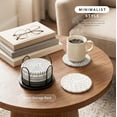 thumbnail image 2 of Coasters Set of 8 for Drinks, 4 Inch Large Coasters for Coffee Table, Tabletop Protection for Hot & Cold Drinks, Versatile Coasters for Home Decor, Non-Slip & Easy to Clean, Gray, 2 of 7