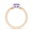 thumbnail image 2 of ANGARA Natural Pear-Shaped 1.6 ct Amethyst Ring with Diamonds in 14K Rose & White Gold for Women (Size-10x7mm) | February Birthstone, Anniversary, Jewelry Gift for Women | Natural Amethyst Ring, 2 of 11