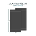 thumbnail image 4 of WelHome 2 Piece EVERYDAY USE 100% Cotton Bathroom Towels Set, 450 GSM, 2 Bath towels 27" x 54", Soft Lightweight, Hotels, Spa and Gym – Black, 4 of 9