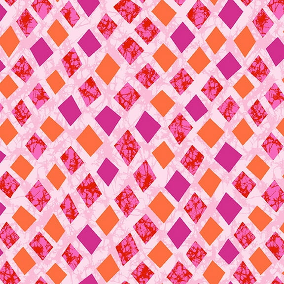 Blank Quilting Marisol Textured Diamonds Pink Cotton Fabric By The Yard