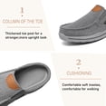 thumbnail image 2 of Mens Casual Anti Slip Loafers Hiking Outdoor Canvas Flat Shoes Breathable Comfortable Soft Bottom Driving Shoes Gray 9.5 US, 2 of 7