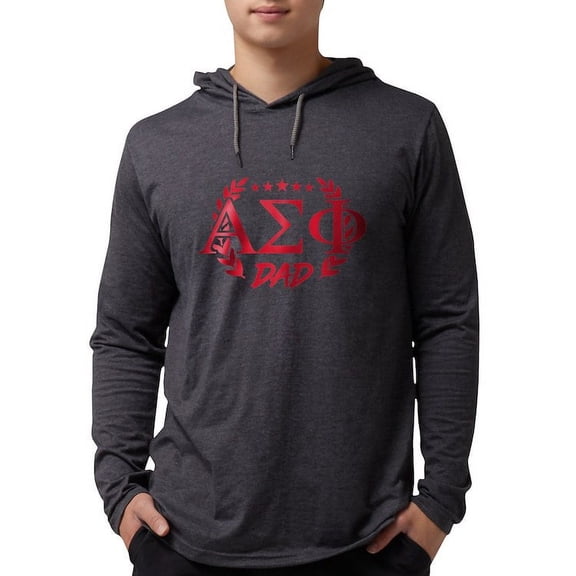 CafePress - Alpha Sigma Phi Greek Dad Cardinal Long Sleeve T Shirt - Mens Hooded Shirt