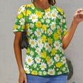 thumbnail image 6 of Floral Colorful Flower Women's T-Shirt Short Sleeve T Shirts Tops Tee Ladies Loose T, 6 of 6