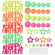 thumbnail image 5 of Set de 40 adornos luminosos para tartas: Adornos de bolas, estrellas y feliz cumpleaños - Decoraciones neón para fiestas de cumpleaños y bodas, 5 of 8