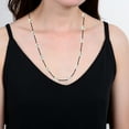 thumbnail image 2 of Sterling Silver with Freshwater Pearl and Black Spinel Handmade Necklace, 2 of 3