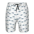 thumbnail image 3 of Balery Cute Shark Traje de Baño Estilo Hawaiano para Hombre, Shorts de Secado Rápido con Bolsillos-3X-Large, 3 of 6