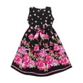 thumbnail image 5 of Girls Dress Hot Pink Flower Belt Party Christmas Gift Kids 4-5, 5 of 5