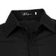 thumbnail image 3 of Camisas Vestir Sólidos Hombres Casual Formal Slim Fit Trajes Tela Suave Regalo Negro Sunnimix Camisa de vestir para hombre, 3 of 8