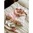 thumbnail image 6 of BemeyourBBs 2Pcs Newborn Baby Girl Summer Clothes Smocked Outfit Romper Dress Sleeveless Square Neck Floral Cherry Print Smocked Dress Sunhat Set, 6 of 9
