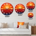 thumbnail image 4 of Designart "Sunset in Orange and Yellow Gold III" Landscapes Oversized Wall Clock, 4 of 5