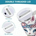 thumbnail image 5 of Ryvnso 30 oz Tumbler with Handle and Straw Insulated Stainless Steel Travel Mug with Lid Beautiful Cats, 5 of 9