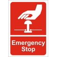 thumbnail image 1 of Size: 16" x 12" - EMERGENCY STOP Metal Sign OR FOAMEX SIGN H&S SIGNS SITE SAFETY, 1 of 4