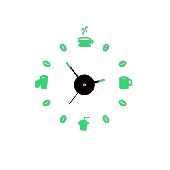 Agiferg DIY Luminous Stereo Digital Wall Clock Creative Wall Sticker Clock Living Room Decoration Clock