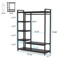 thumbnail image 6 of Tribesigns Free -Standing Closet Organizer, Heavy Duty Closet Storage with 6 Shelves and Hanging Bar, Large Clothes Storage & Standing Garmen Rack for Bedroom, 6 of 6