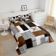 thumbnail image 4 of Erosebridal Geometry Lines Bedding Twin Comforter Set,Patchwork Rectangle Down Comforter,Stripe Bedroom Decor,Reversible,Lightweight,2-Piece, 4 of 7