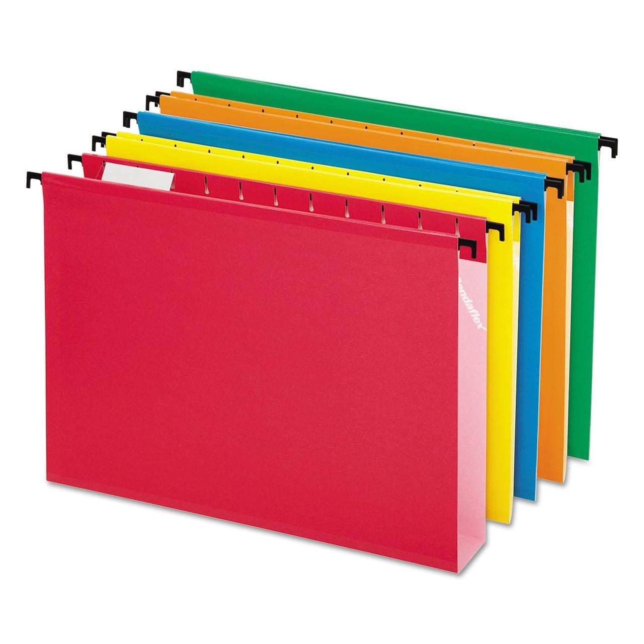 Pendaflex 1/5 Tab SureHook 2â€ Expansion Hanging File Folders, Assorted