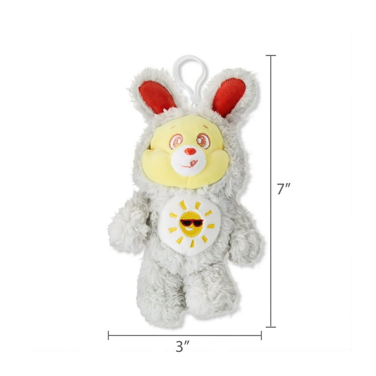 9” Yellow Care Bears Plush – Funshine Bear in Grey Bunny Outfit
