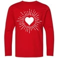thumbnail image 3 of Inktastic Heart Valentine Day Girls Long Sleeve Youth T-Shirt, 3 of 5