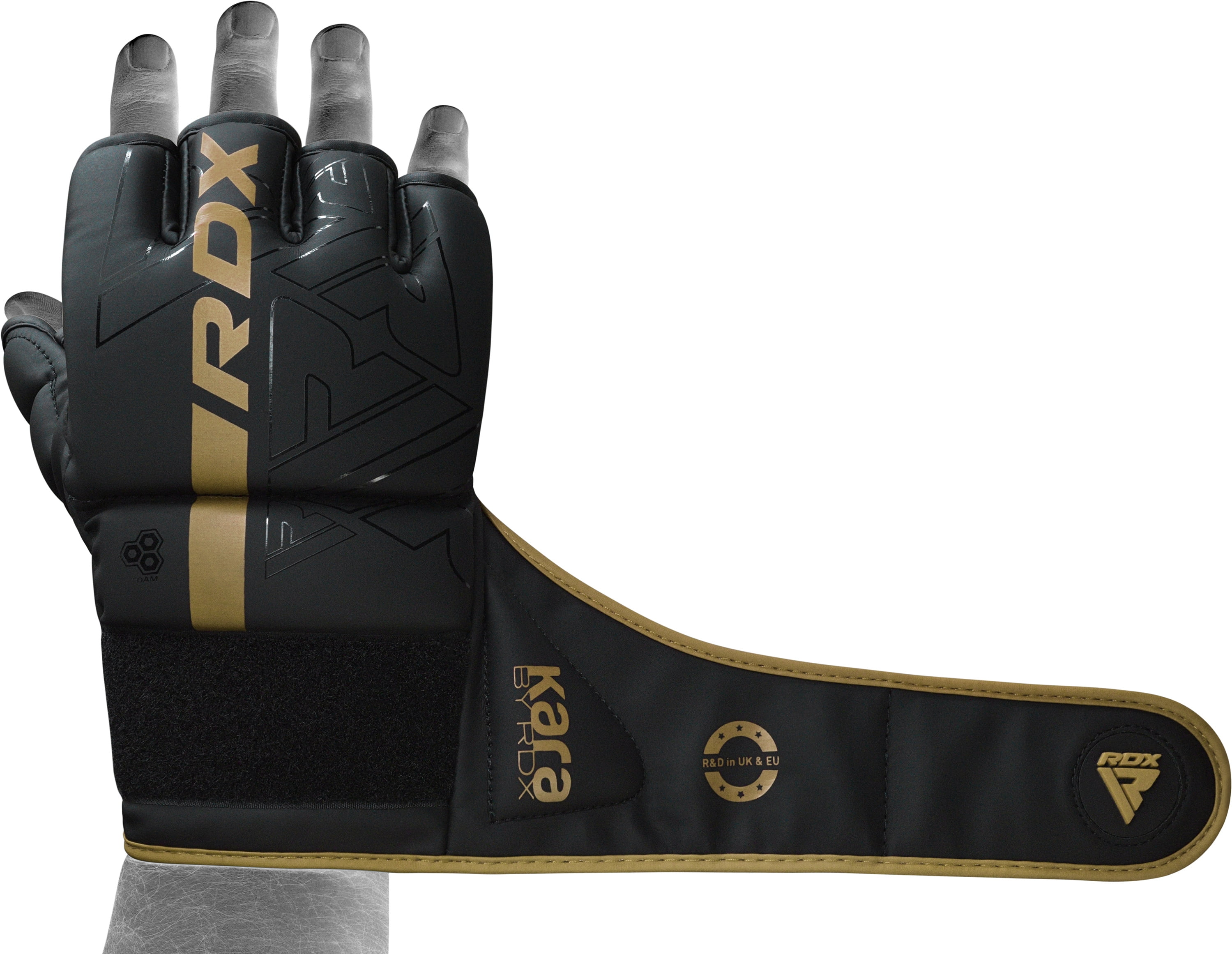 RDX MMA Boxing Gloves Grappling, Pre-Curved Martial Arts Mitts