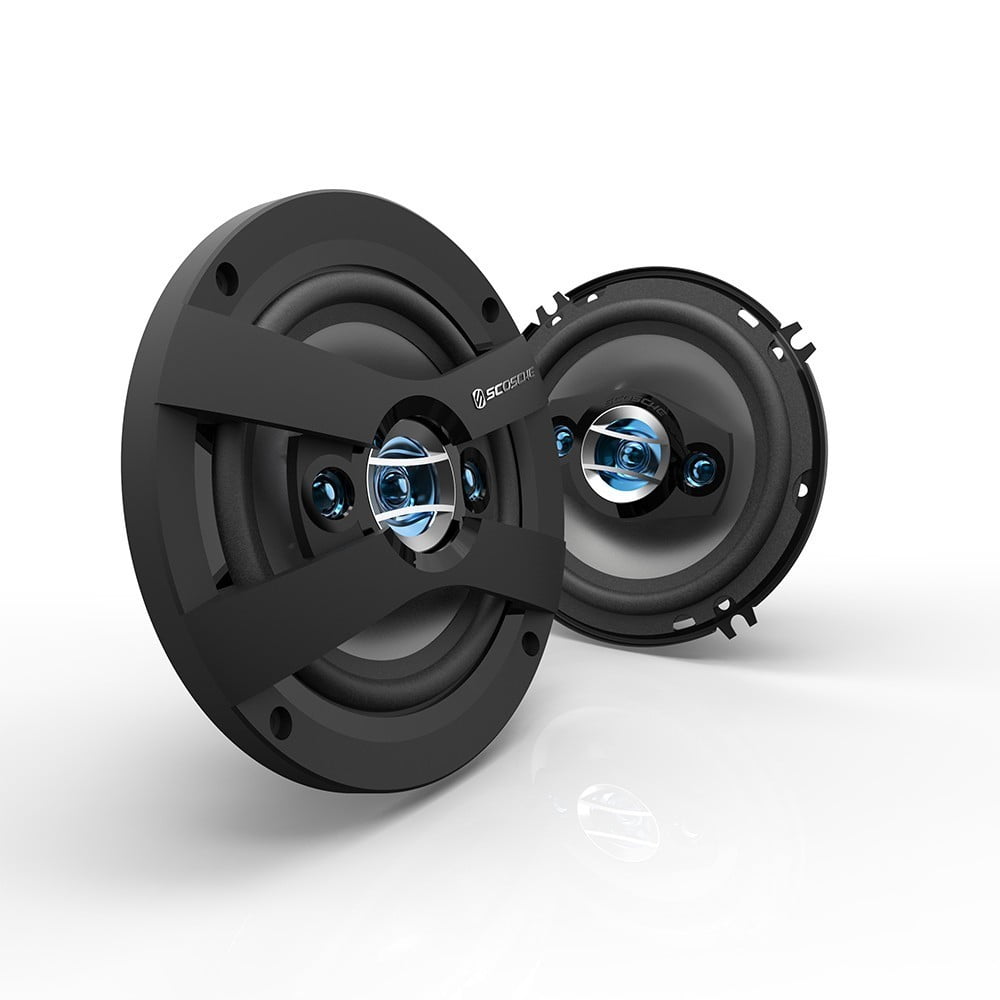 Scosche Hd6504sd 6.5" 4-Way Coaxial 200 Watt Max Car Stereo Speakers Pair (2)