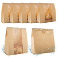 thumbnail image 1 of 50Pcs Homemade Bread Bag with Clear Window Suitable for Bakers for Packaging and Storage of Baked Goods, 1 of 5