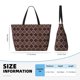 thumbnail image 4 of Fotbe Brown Gold Grid Bolsa de Viaje para Playa - Resistente al Agua, Bolsa Tote de Gran Capacidad y Ligera con 7 Bolsillos para Mujeres y Hombres, 4 of 7
