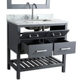 thumbnail image 5 of Design Element London 36" Single Sink Bathroom Vanity Set in Gray with Carrara Marble Top, 5 of 9