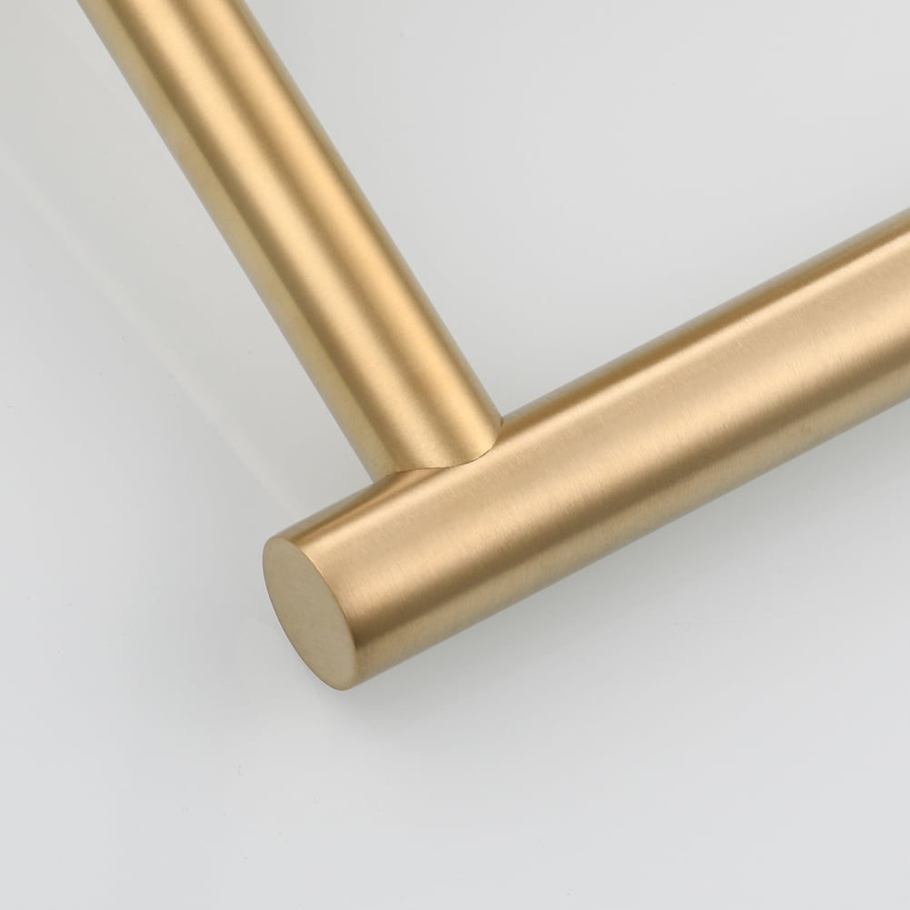 Lowestbest Stainless Steel Towel Holder, Adhesive Lengthen Toilet Paper Holder for 2 Roll Papers, Brushed Gold Lowestbest Stainless Steel Towel Holder, Adhesive Lengthen Toilet Paper Holder for 2 Roll Papers, Brushed Gold