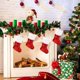 thumbnail image 3 of Paquete de 2 medias navideñas de 17 pulgadas, medias navideñas rojas grandes, medias navideñas con lentejuelas brillantes para las vacaciones familiares, 3 of 4