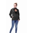 thumbnail image 4 of Women's Waterproof Rain Jacket Lightweight Raincoat Hooded Windbreaker With Pockets for Hiking Travel Outdoor, 4 of 7