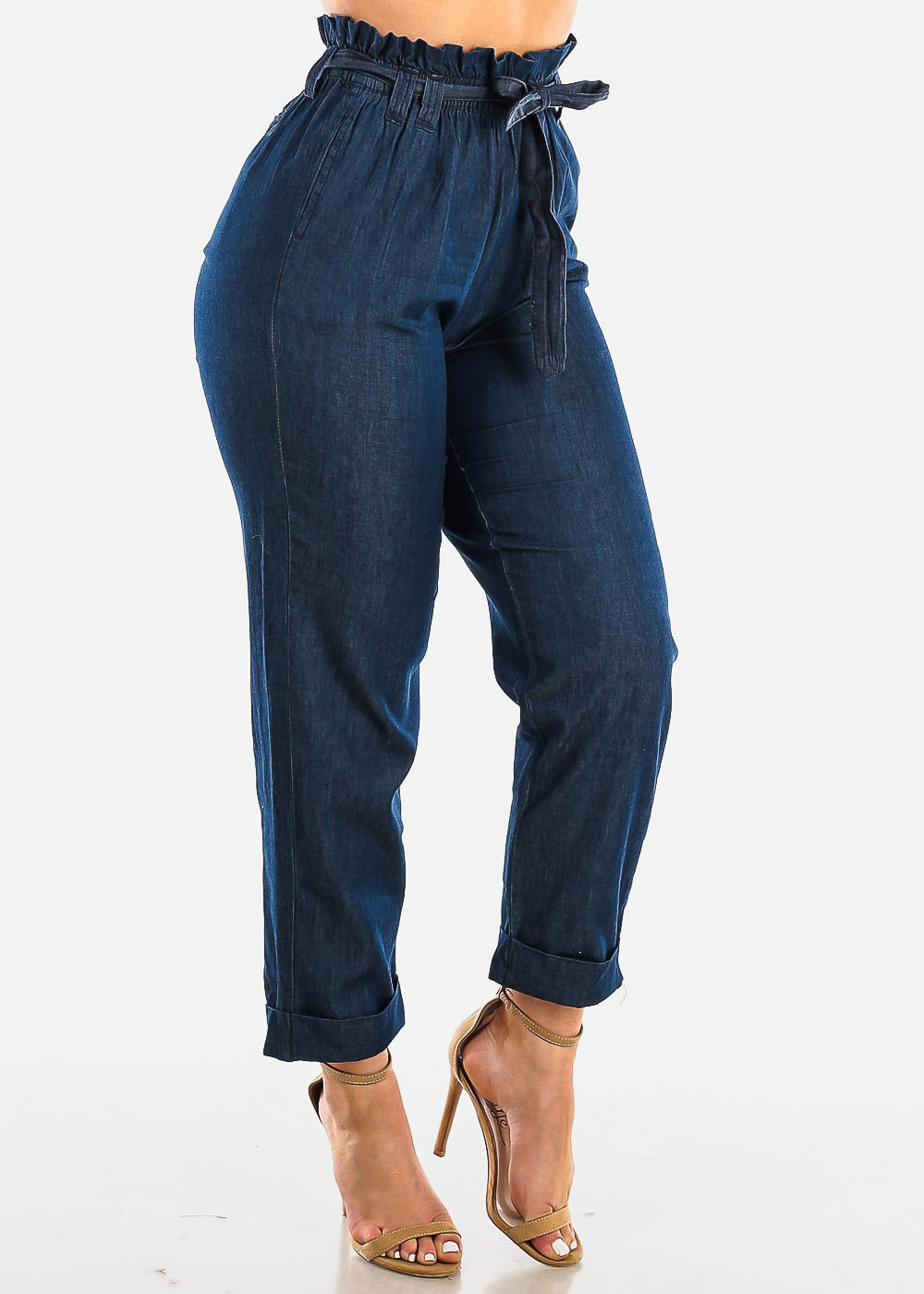 high waisted pants with tie