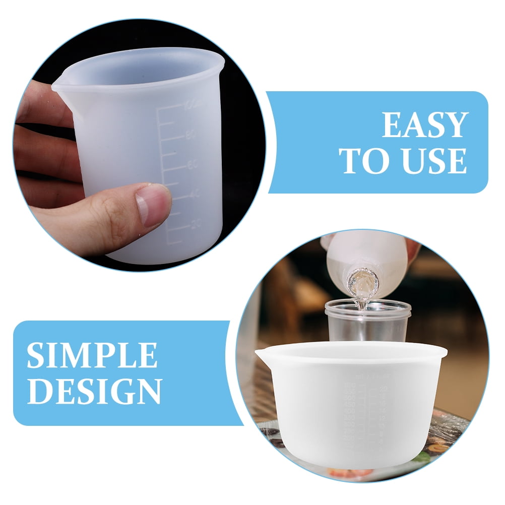 DEEPCRAFF 1 Set Liquid Measuring Cup Silicone Tool for DIY Enthusiasts Blue Color