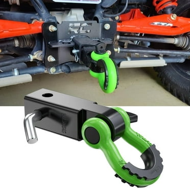 Nilight Shackle Hitch Receiver 2inch 45000 LBs Breaking Strength 3/4" D Ring Shackle w/Trailer Hitch Pin Heavy Duty Solid Recovery Towing Kit for Trucks Jeeps Off-Road