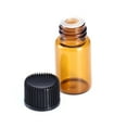 24 pcs 3ml Mini Amber Glass Vial Bottles with Orifice Reducer and for