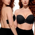 thumbnail image 1 of YANDW Strapless Lightly Padded Full Figured Coverage Bra Clear Back Multiway Invisible Straps Backless Brassiere for Women, 1 of 7