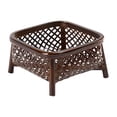 thumbnail image 2 of Baoblaze Handwoven Fruit Basket Holder Rustic Fruit Bowl Organizer Food Storage Breakfast Square 12cmx11cmx6cm, 2 of 8