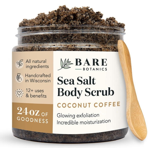 Bare Botanics Coffee Scrub Coconut Body Scrub 24 oz