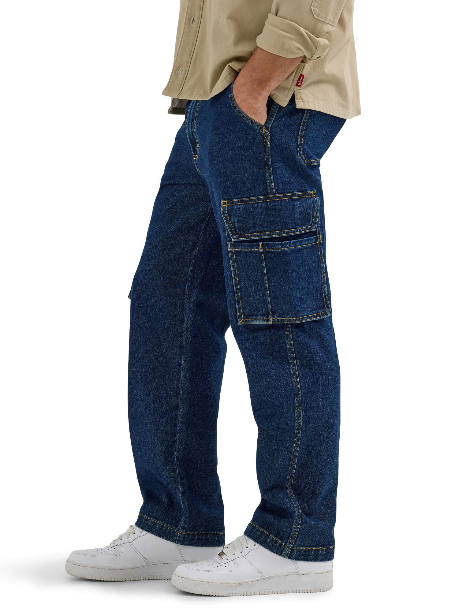 Wrangler® Men's Straight Leg Denim Cargo Pants
