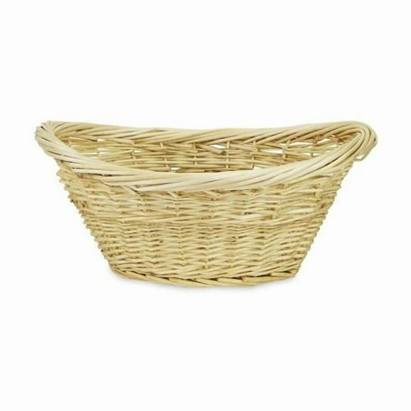 Cheungs UW-8802A Small Oval Natural Willow Heavy Rimmed Laundry Basket