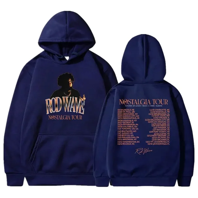 Sudaderas con capucha de rapero Rod Wave, ropa de calle Y2k, Sudadera con capucha informal Harajuku, sudadera de lana de gran tamaño, Sudadera con capucha estampada de manga larga
