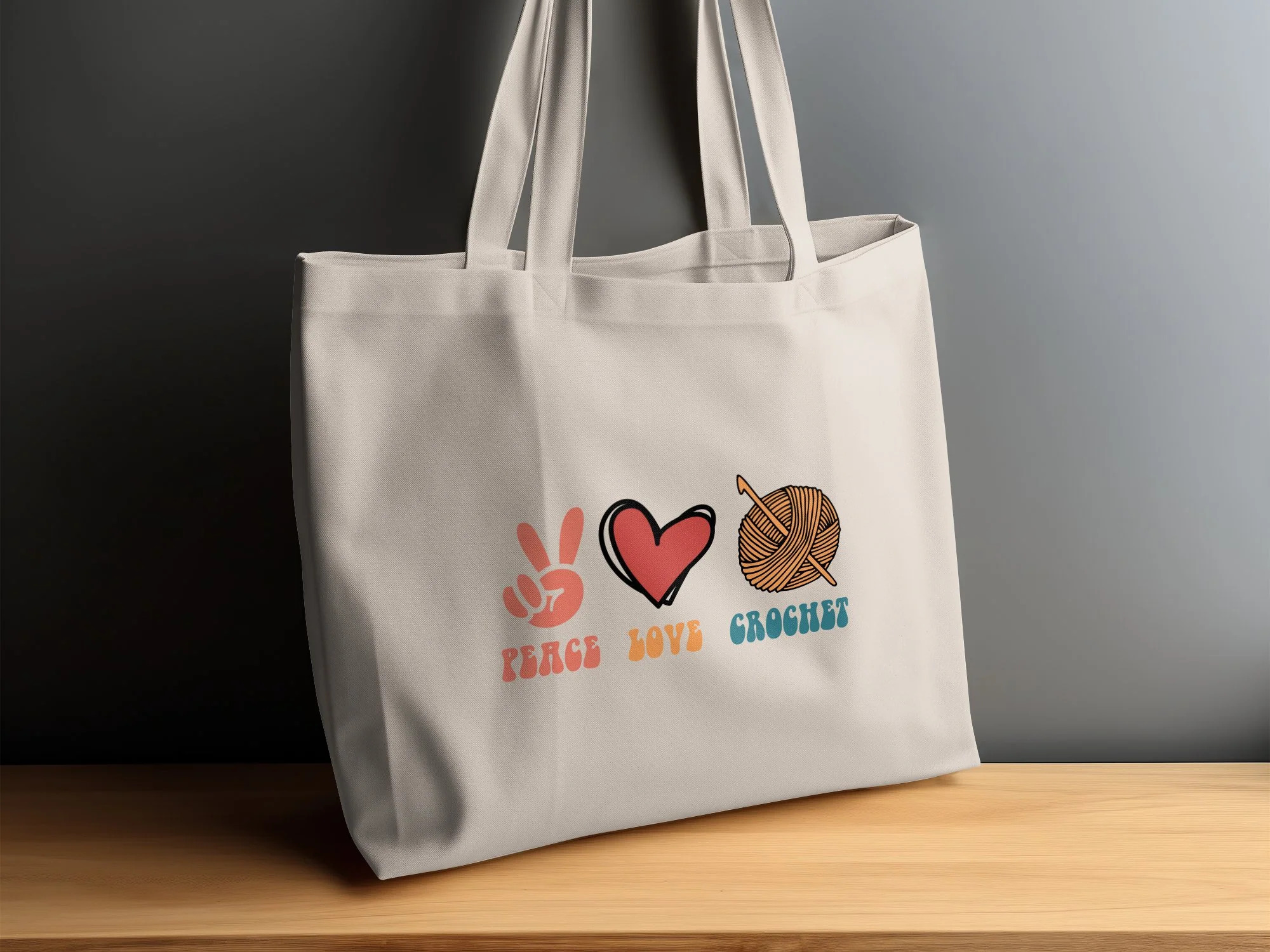 Crocheter Gift, Crocheting Yarn Tote Bag, Project Bag, Gift for Crocheter, Hobby Craft Bag