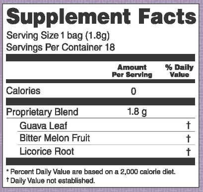 Prince of Peace Blood Sugar Herbal Tea, 18 Count Box, All Natural, Caffeine Free, Dietary Supplement