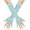 Sky Blue, variant on Bmisegm Gloves for Women Coarse Fishnet Stretchy Long Punk Half Finger Nightclub Carnival Party Cosplay Accessories Yellow