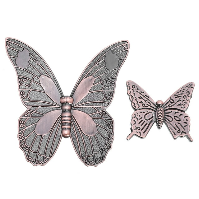 Shisuyan 2pcs Furniture Drawer Handles Faux Butterflies Door Handles Zinc Alloy Handles